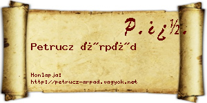 Petrucz Árpád névjegykártya